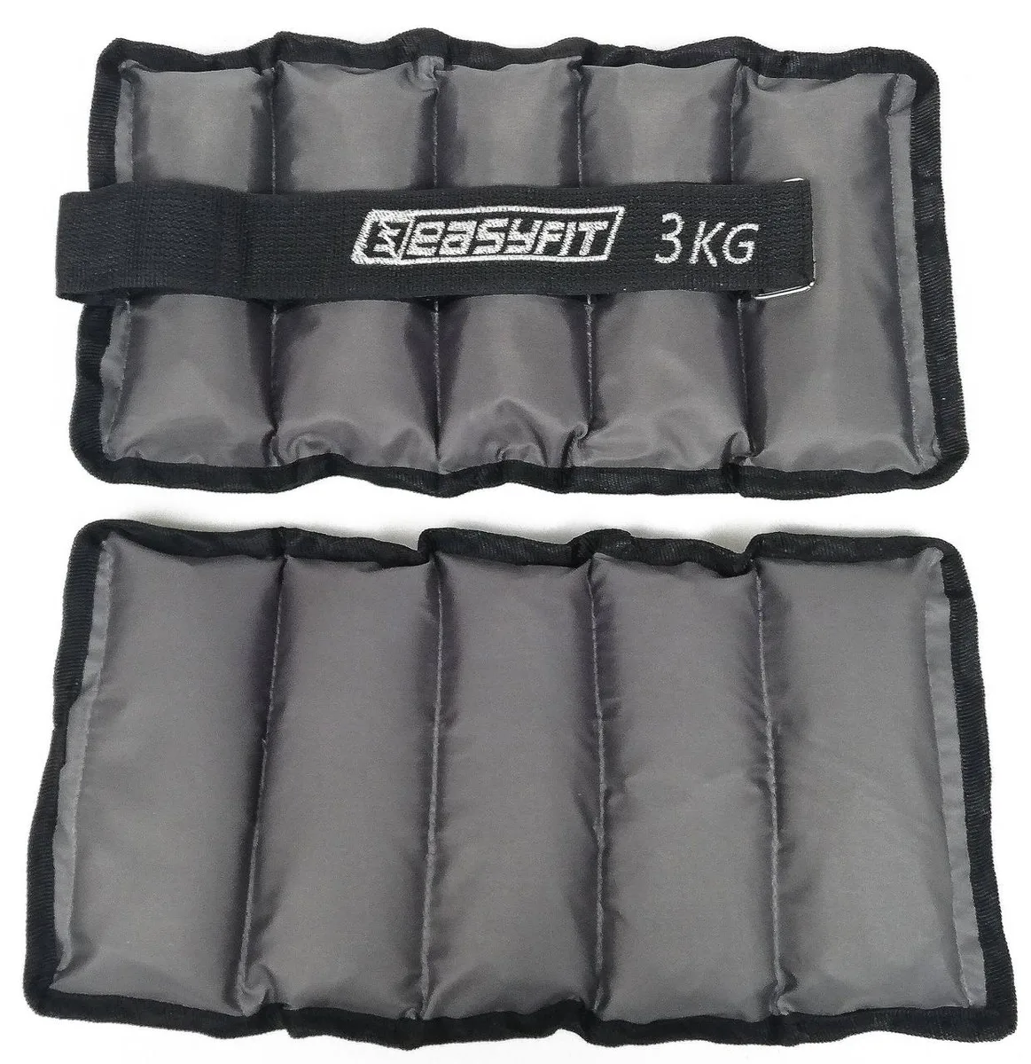 Утяжелики EasyFit Metal 3 кг сталь чорні 33х17,5 см