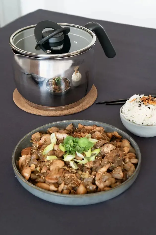 Мультифункціональна каструля Tefal Opti Space, 2.5 л, з нержавіючої сталі та бакеліту.
