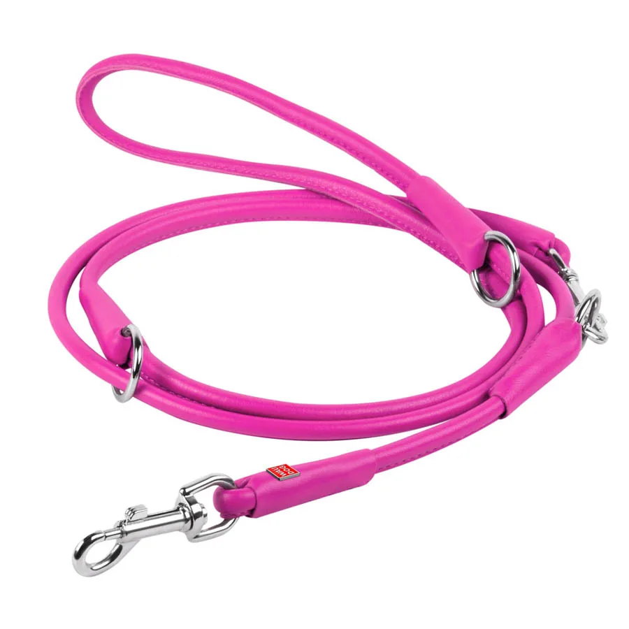 Повідець WAUDOG Glamour круглий 10 мм 122х183 см шкіра рожевий