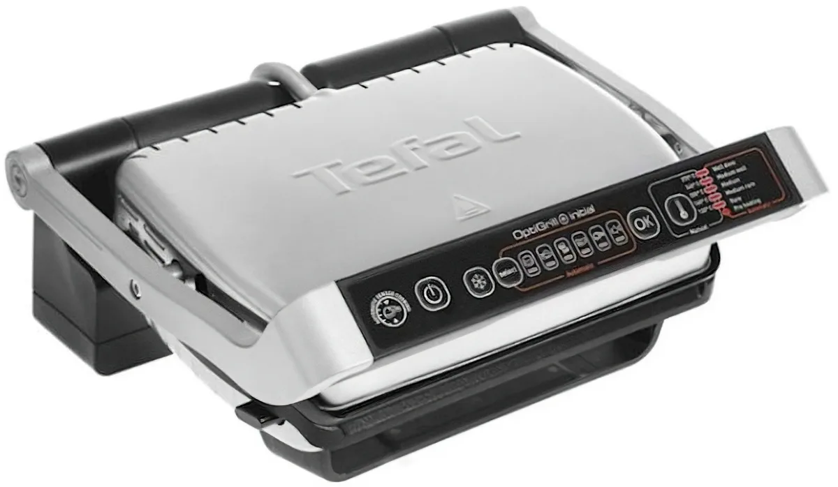 Гриль Tefal електричний 2000 Вт метал 30 см