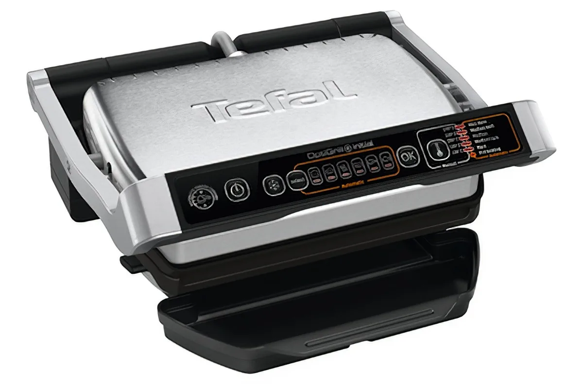 Гриль Tefal електричний 2000 Вт метал 30 см