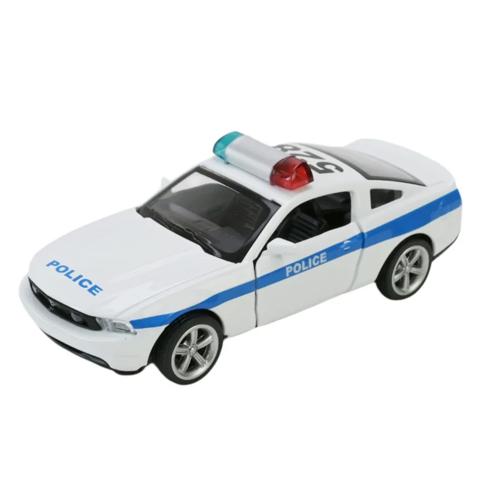 Дитяча металева машинка 1:43 Ford Mustang GT біла з інерційним механізмом