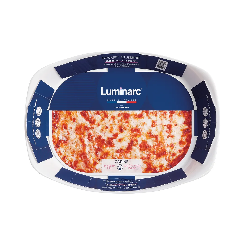Форма для запікання Luminarc жаростійке скло 34х25 см біла