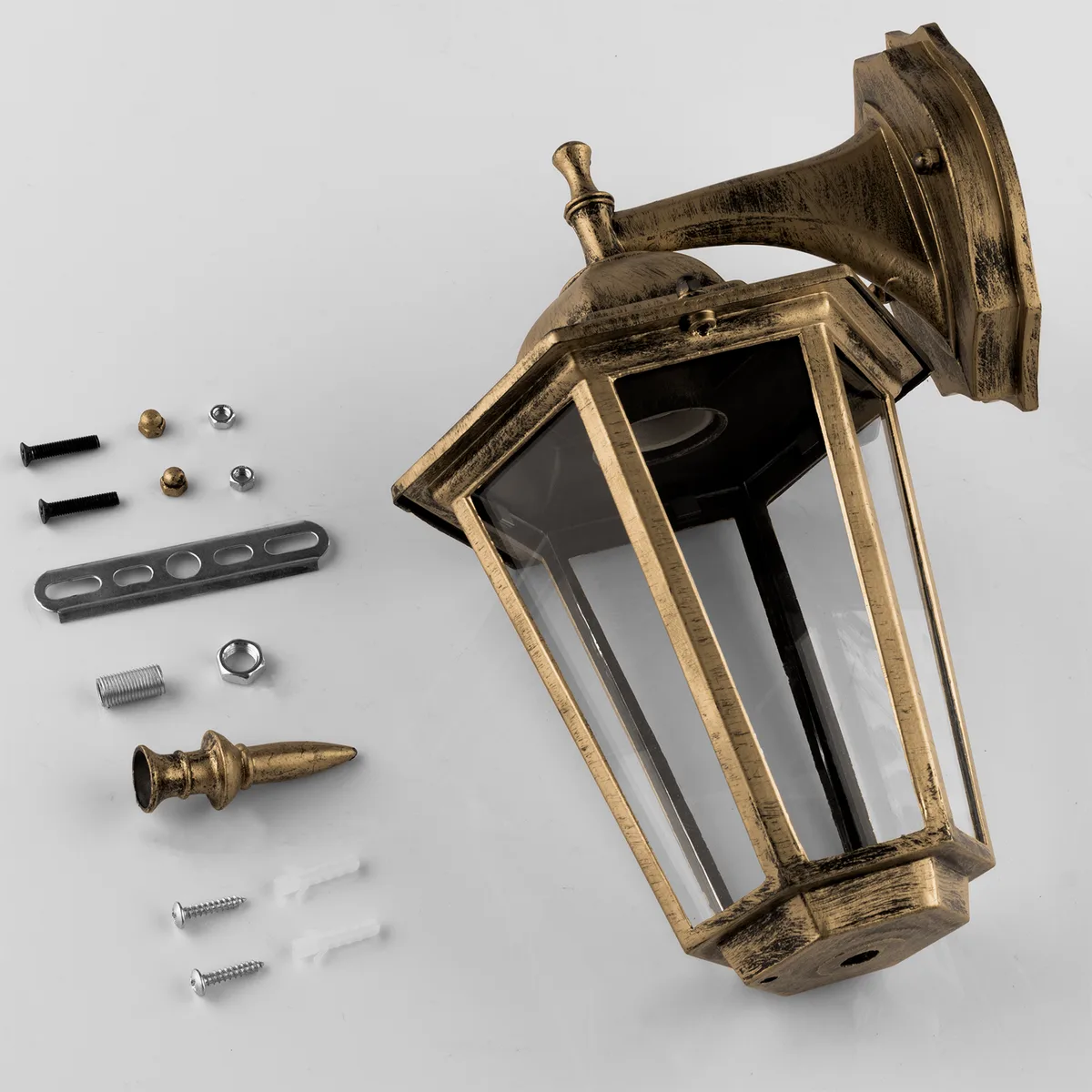 Настінний світильник LumiLED алюмінієвий 36х20х20 см золотий IP44