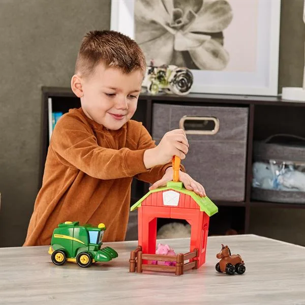 Конструктор John Deere Kids 33х17х21 см різнокольоровий з трактором і загоном