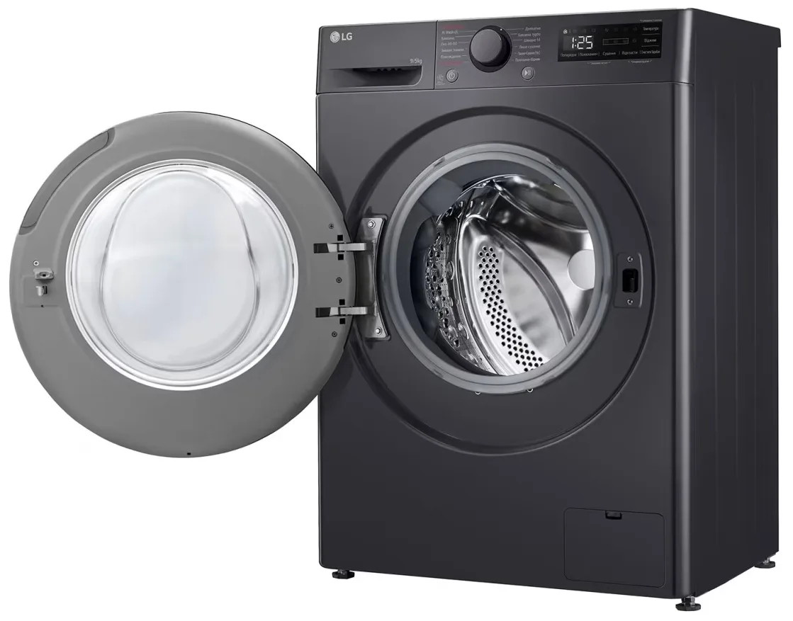 Стирально-сушильная машина LG Нержавеющая сталь 60х85х47,5 см Антрацит 9кг стирки 5кг сушки