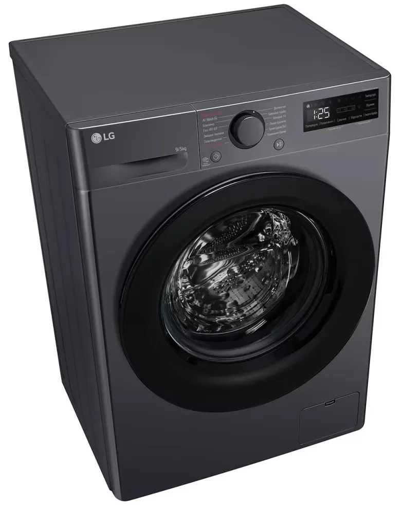 Стирально-сушильная машина LG Нержавеющая сталь 60х85х47,5 см Антрацит 9кг стирки 5кг сушки