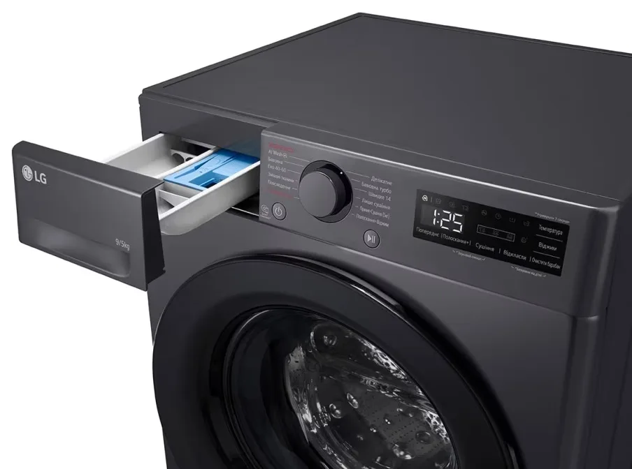 Стирально-сушильная машина LG Нержавеющая сталь 60х85х47,5 см Антрацит 9кг стирки 5кг сушки