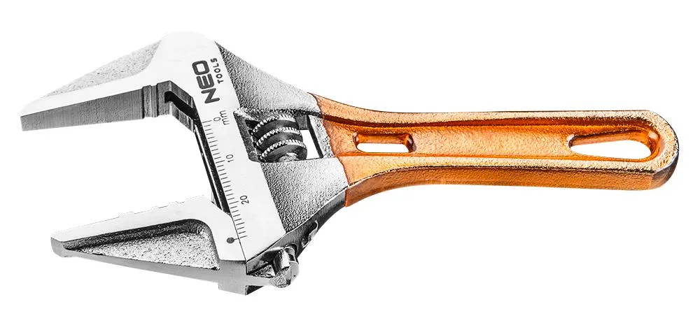 Регулируемый ключ Neo Tools, кованый, CrV, 118мм, рабочий диапазон 0-28мм