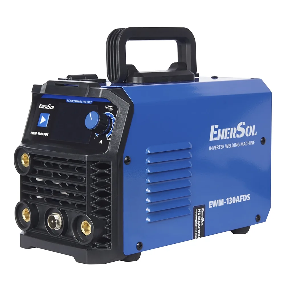 Зварювальний інверторний напівавтомат EnerSol EWM-130AFDS (дріт 0.8мм + електрод 4мм) 20-160А 5.1кВт 160-260В
