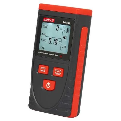 Детектор електромагнітного поля WINTACT WT3120 0,01-99,99μt компактний білий