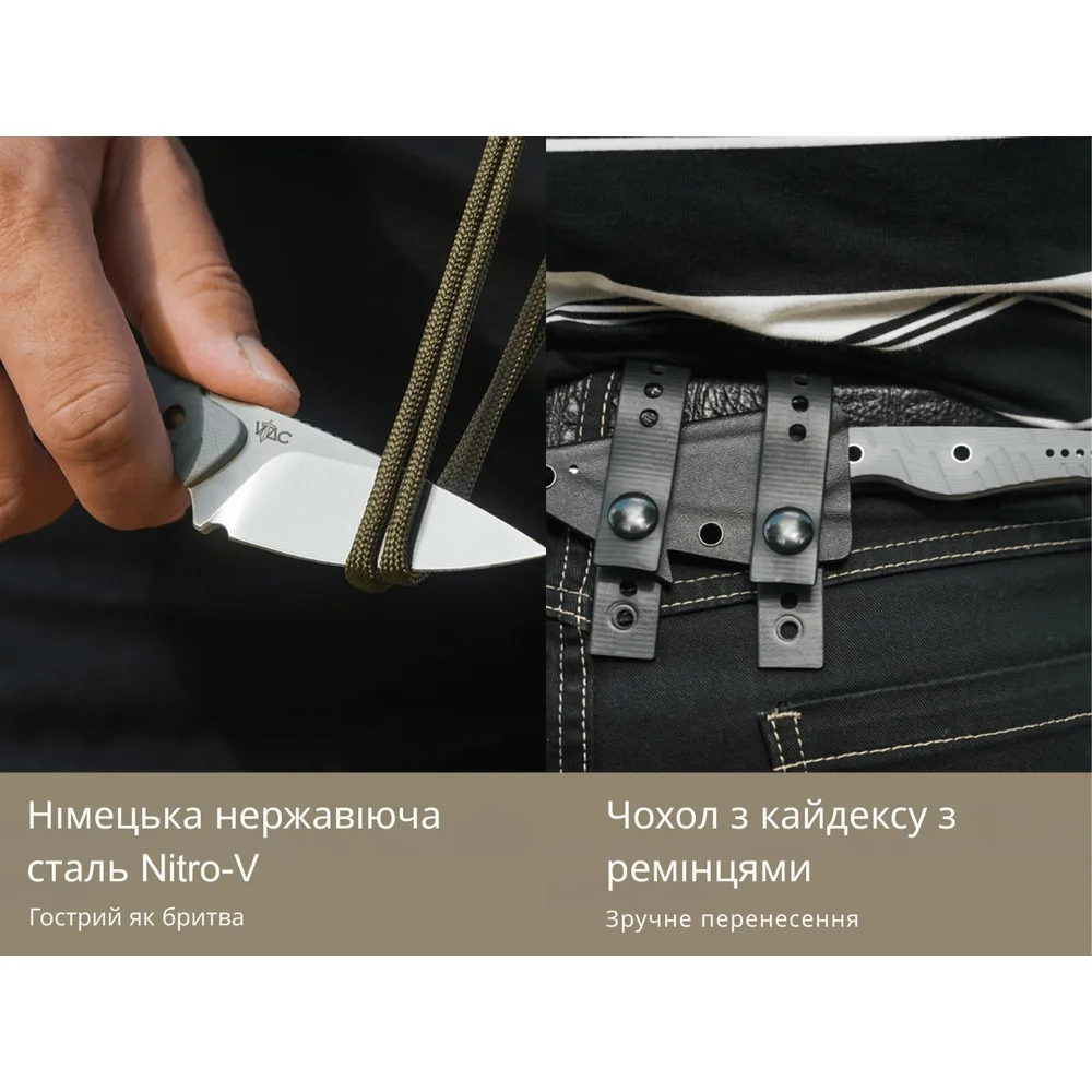 Ніж Civivi Nitro-V 71,6 мм чорний G10 для виживання
