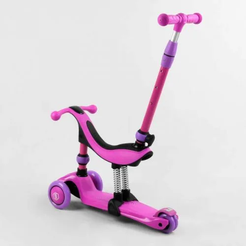Самокат трехколесный Best Scooter с ручкой для детей 1-6 лет с амортизаторами.