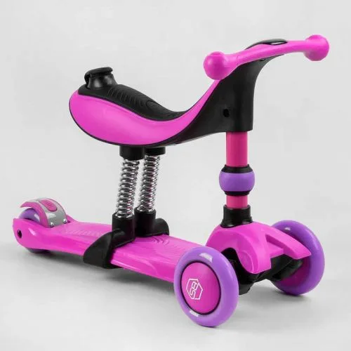 Самокат трехколесный Best Scooter с ручкой для детей 1-6 лет с амортизаторами.