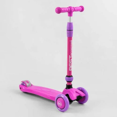 Самокат трехколесный Best Scooter с ручкой для детей 1-6 лет с амортизаторами.