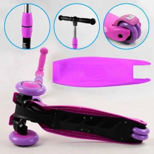 Самокат трехколесный Best Scooter с ручкой для детей 1-6 лет с амортизаторами.