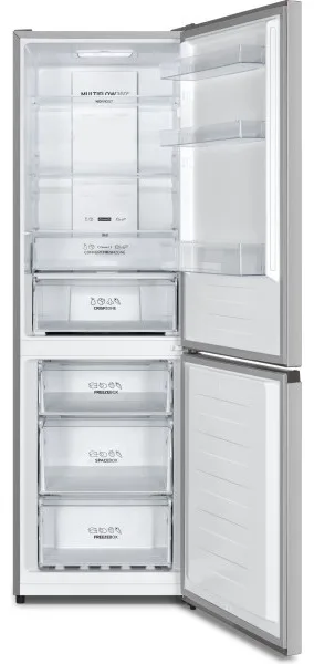 Холодильник Gorenje с нижней морозильной камерой, 185x60x60 см, 2 двери, объем 210(110) л, класс энергоэффективности А++, NoFrost Plus, зона свежести