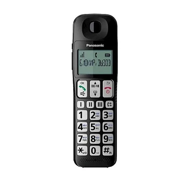 Радіотелефон DECT Panasonic KX-TGE110UCB, чорний