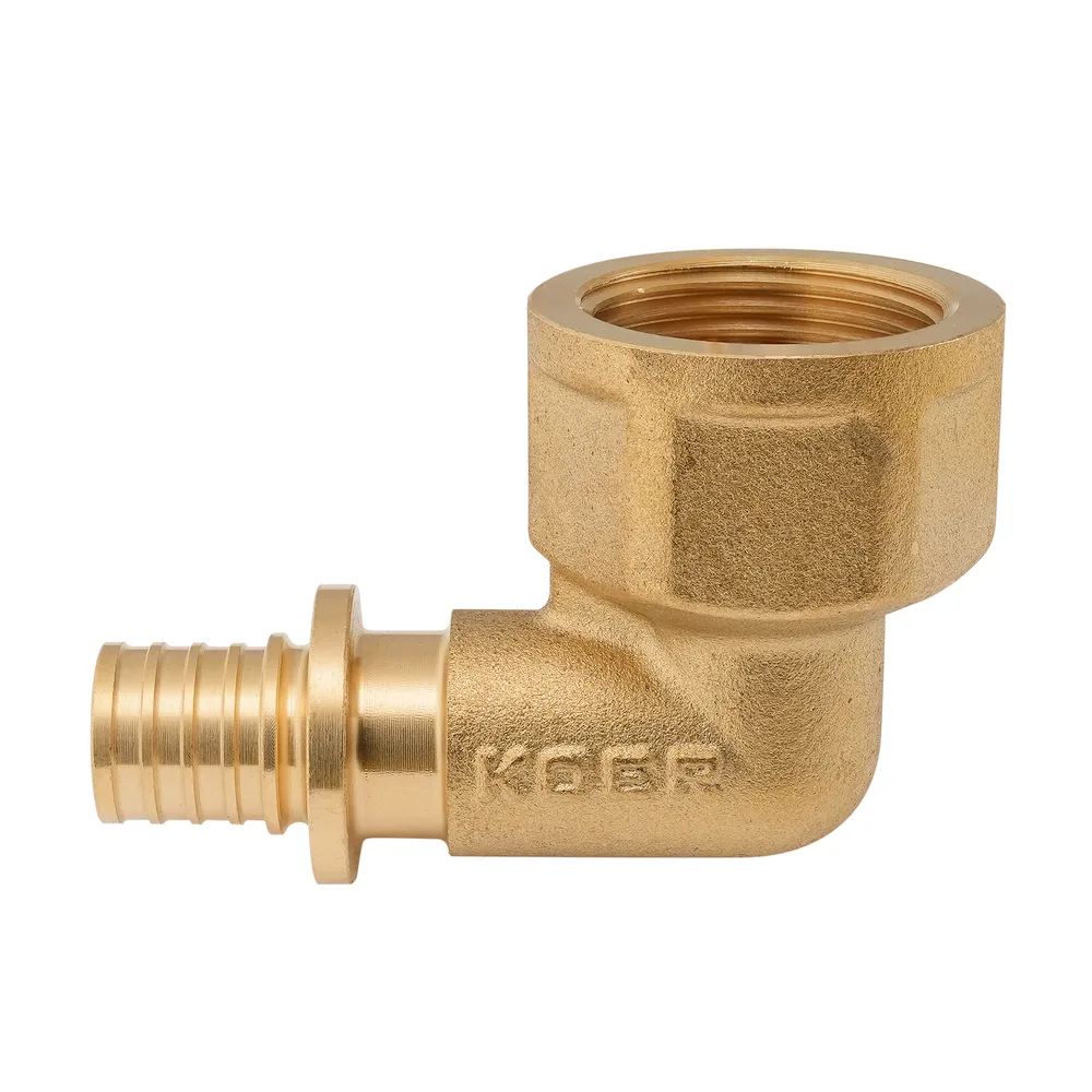 Кутник перехідний KOER латунь 16мм x 3/4"F