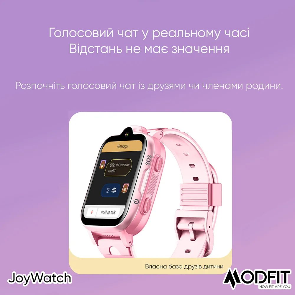 Умные часы Modfit полимер 47х44 мм розовые
