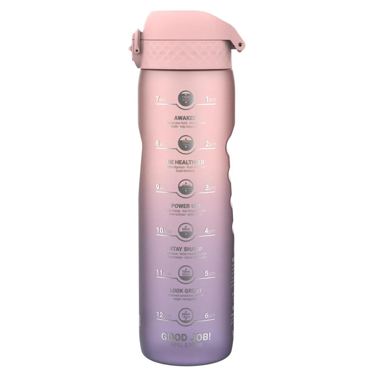 Пляшка для води ION8 харчовий пластик 1000 мл рожевий BPA Free