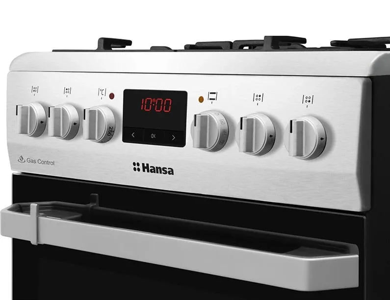 Комбінована плита Hansa 50х60см 65л чавун газова з електричною духовкою для приготування їжі печі