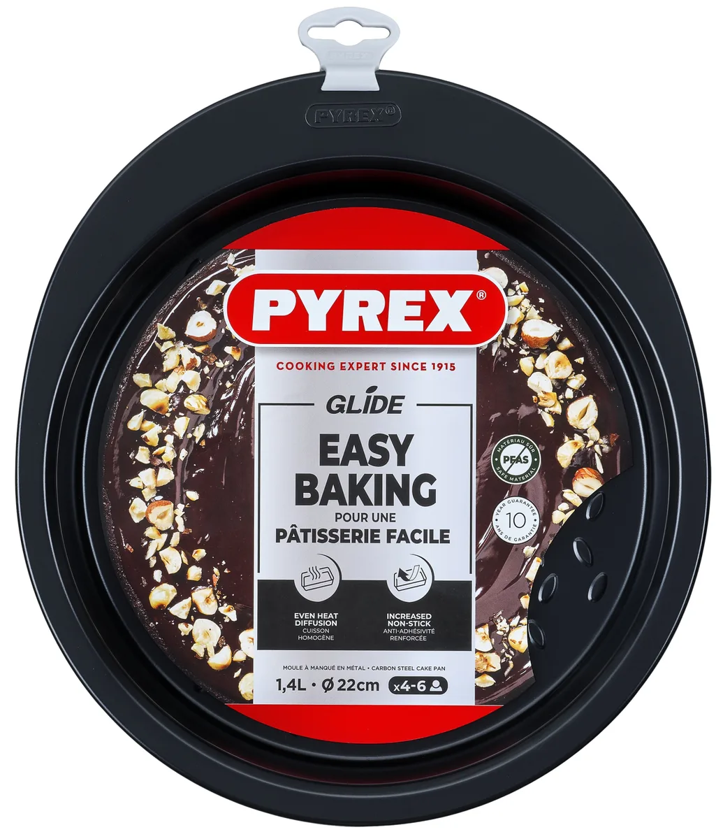 Форма для випічки Pyrex вуглецева сталь 22 см антипригарна чорна
