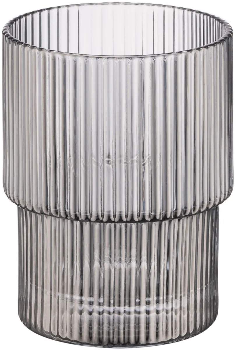 Набір низьких склянок ARDESTO Graphite, 200 мл, 2 шт, скло, сірого кольору.