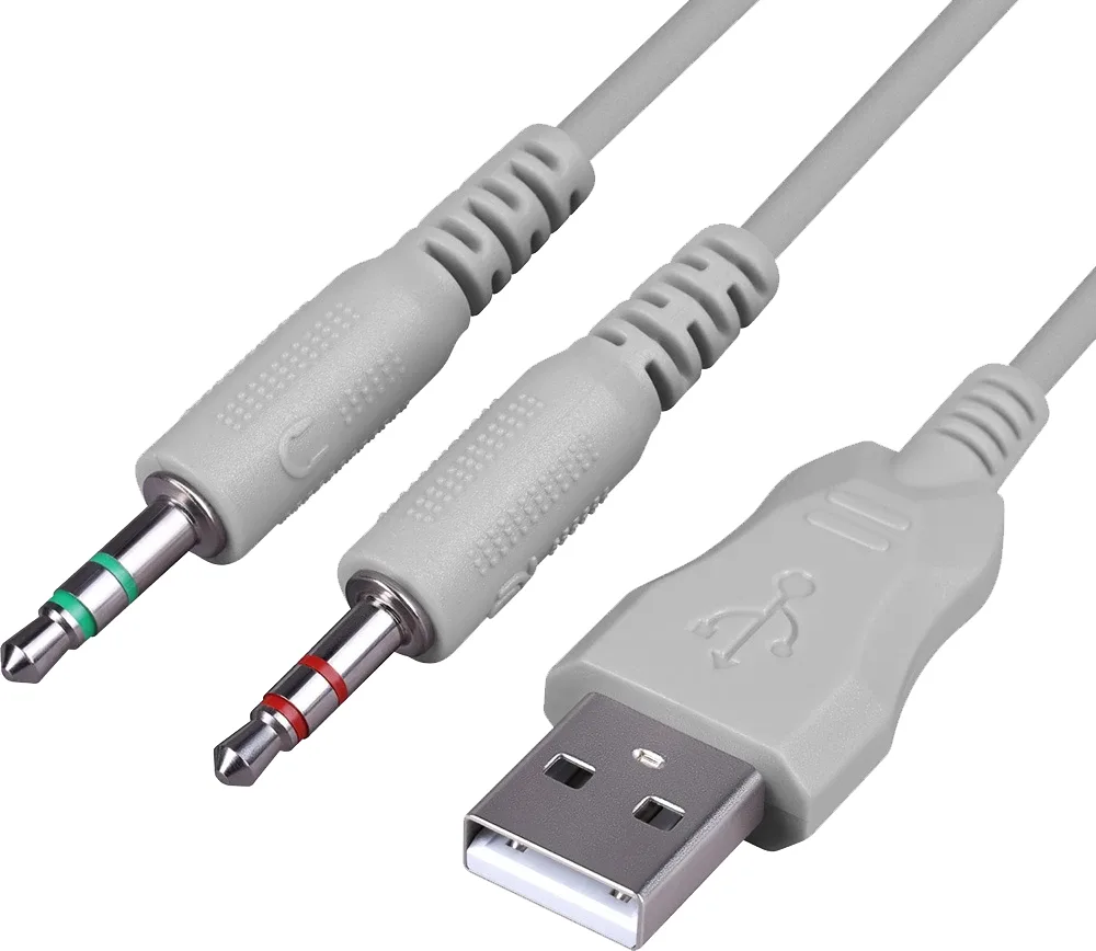 Гарнітура Defender дротова USB 50 мм біла з підсвічуванням 2 м
