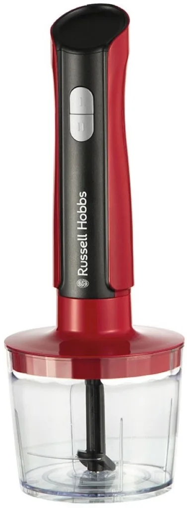 Занурювальний блендер Russell Hobbs Desire Red, потужність 500 Вт, чаша 500 мл, вінчик, міні-подрібнювач, червоного кольору.