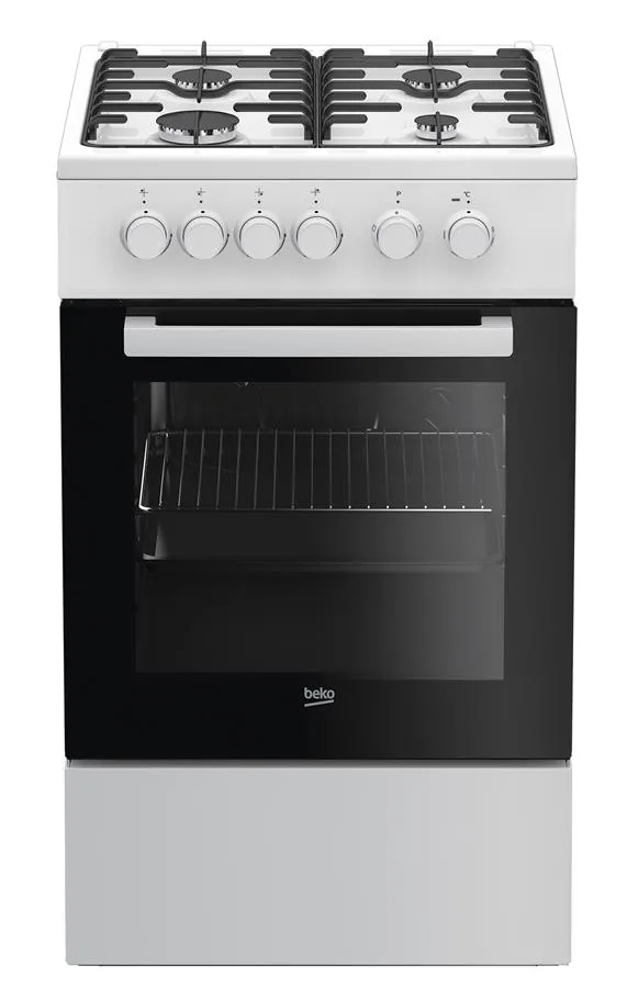Комбінована плита Beko, 60 л, 50x60 см, з конвекцією, біла.