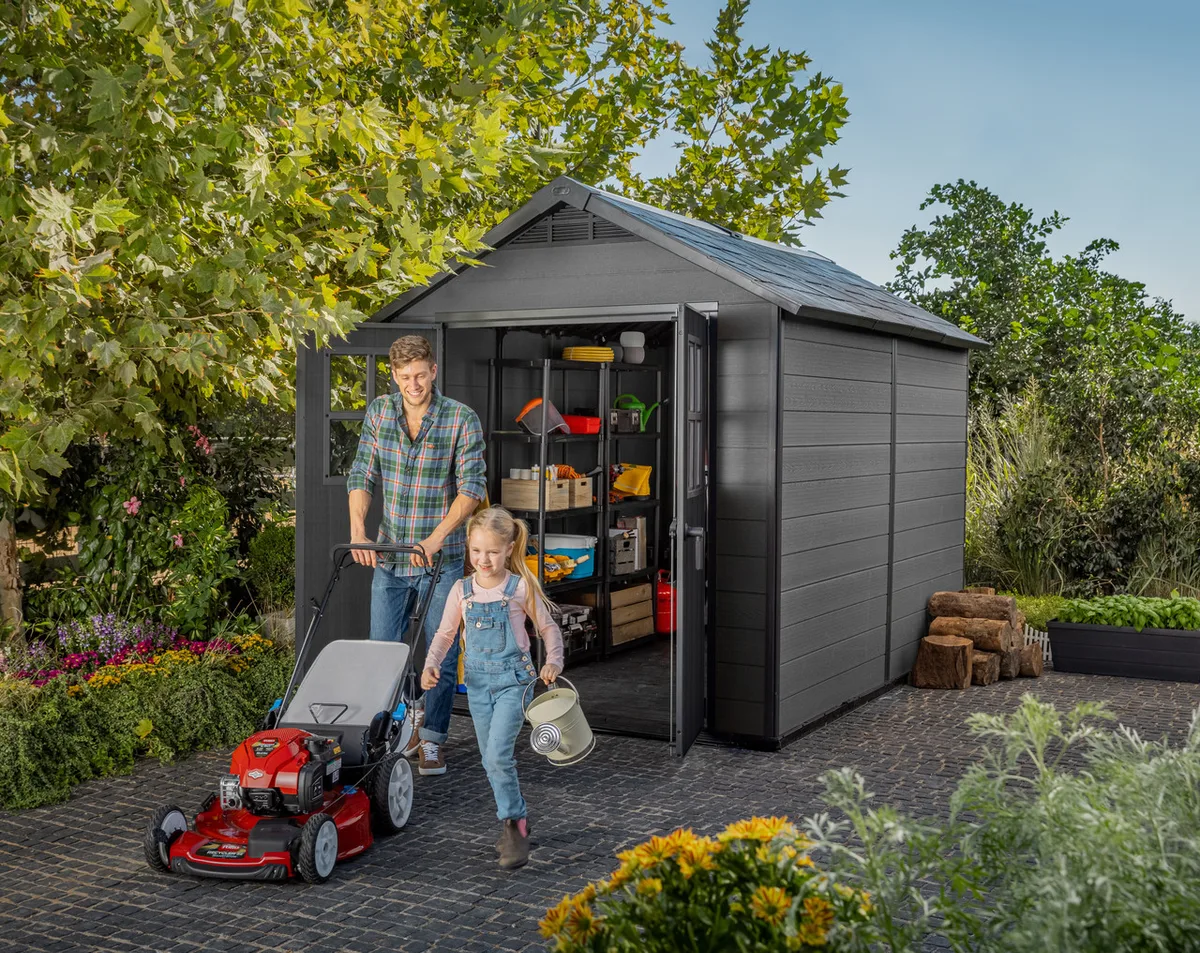 Пластиковий садовий сарай Keter Evotech 2,1х1,6 м сірий