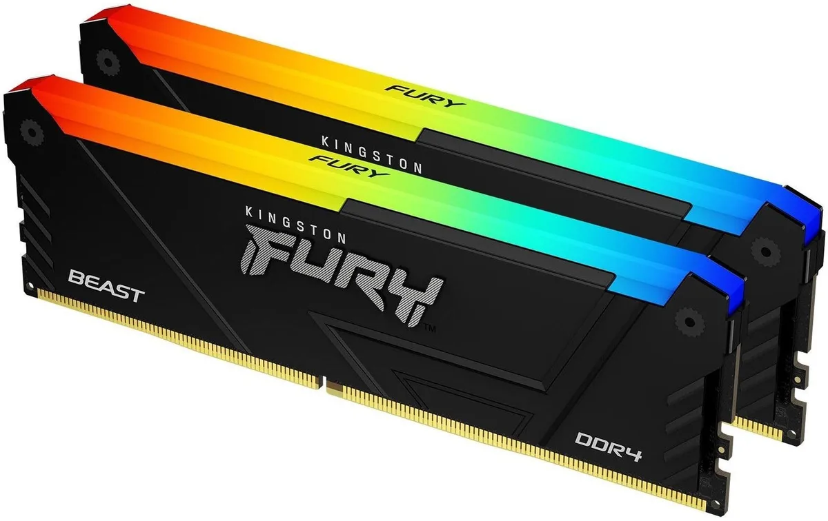 Пам'ять ПК Kingston DDR4 16GB 3600 МГц RGB 2 планки 8GB KF436C17BB2AK2/16