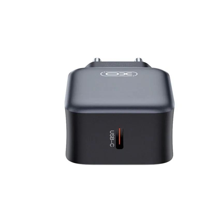 Мережевий зарядний пристрій XO 20W Type-C 83,1х40х24 мм Чорний