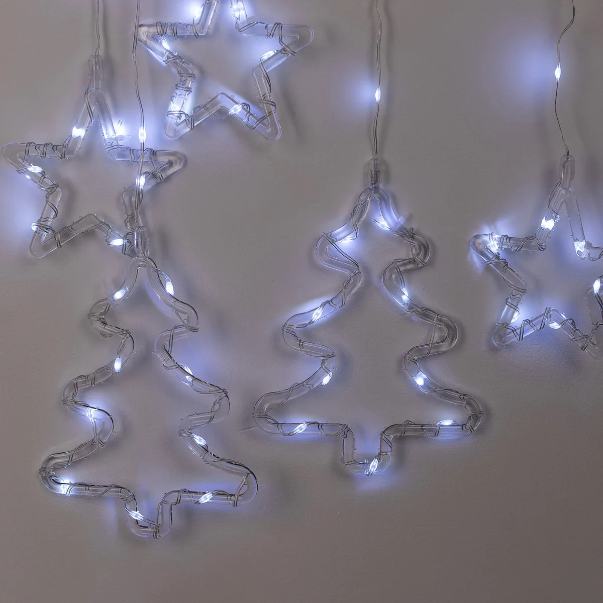 Гірлянда світлодіодна штора 3х0,9 м 120LED біла 8 режимів