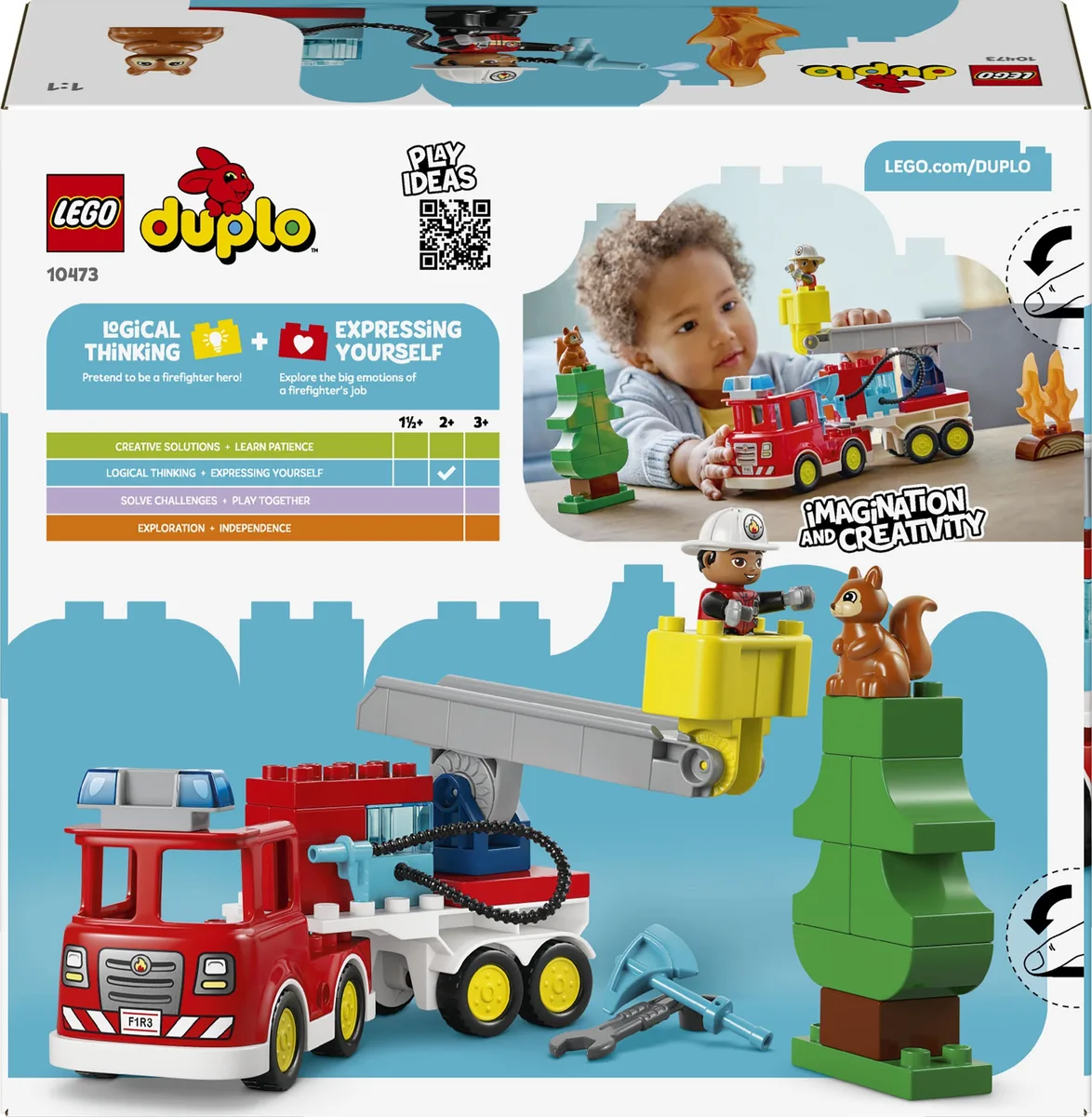 Конструктор LEGO DUPLO Town Пожежна машина зі шлангом і пожежником