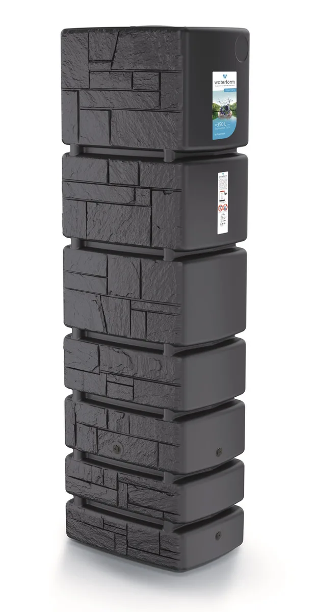 Ємність для збору дощової води Prosperplast HDPE 350 л антрацит