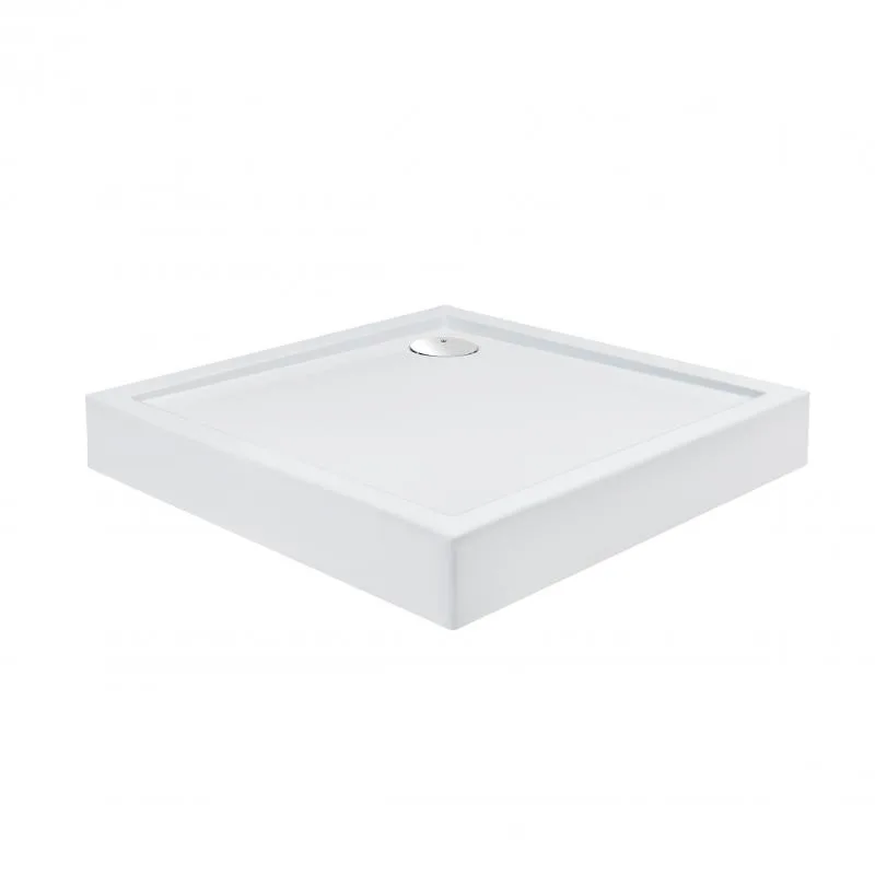 Душовий піддон Qtap Tern 90x90 см акриловий білий низький