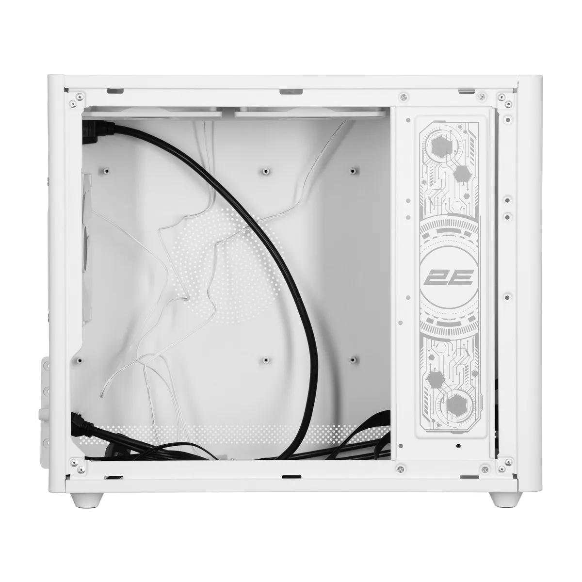 Корпус 2E Credo Metal V350W без БЖ, 1xUSB3.0, 1х USB 2.0, 1xUSB Type-C, 3x120мм, VGA 350мм, LCS ready, контролер з пультом, mATX, білий