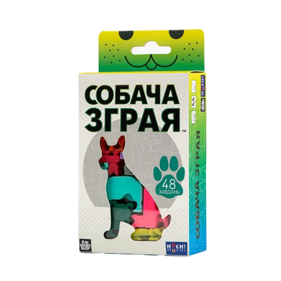Дитяча гра-головоломка Fun Games 12 фігурок собак 48 головоломок пластиковий багаторівневий