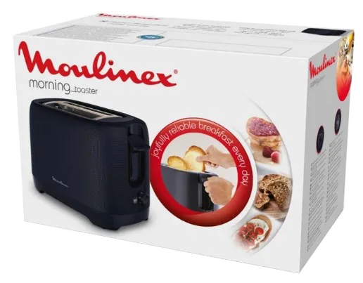 Тостер Moulinex 850 Вт пластик 19,2х28,76х16,79 см чорний
