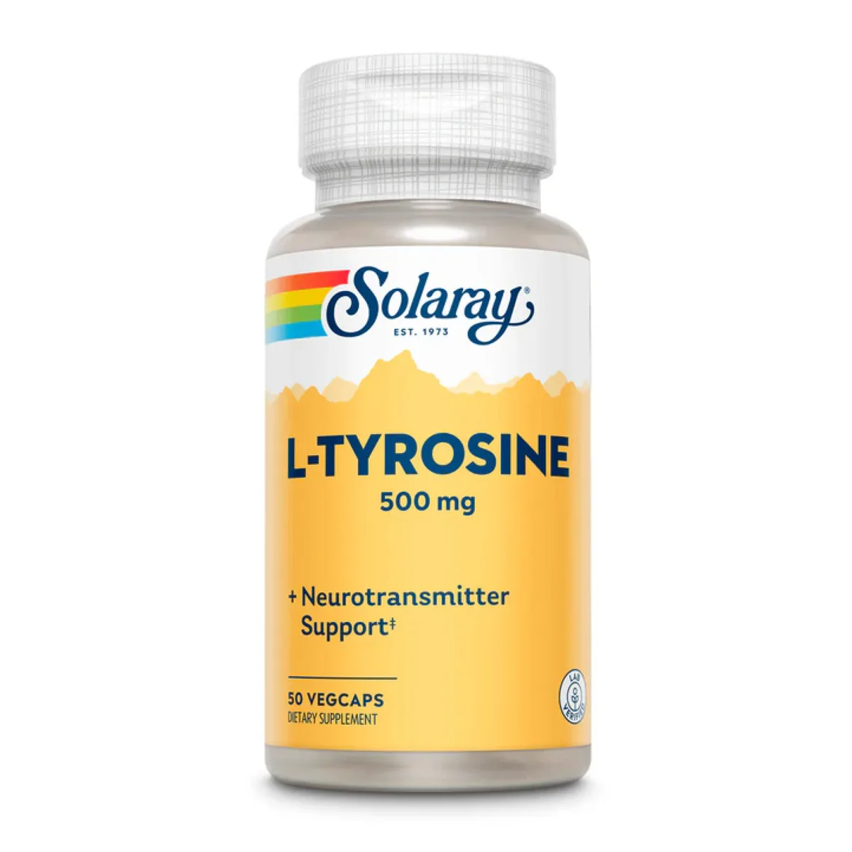 L-Tyrosine 500мг капсули вегетаріанські 50 шт Solaray