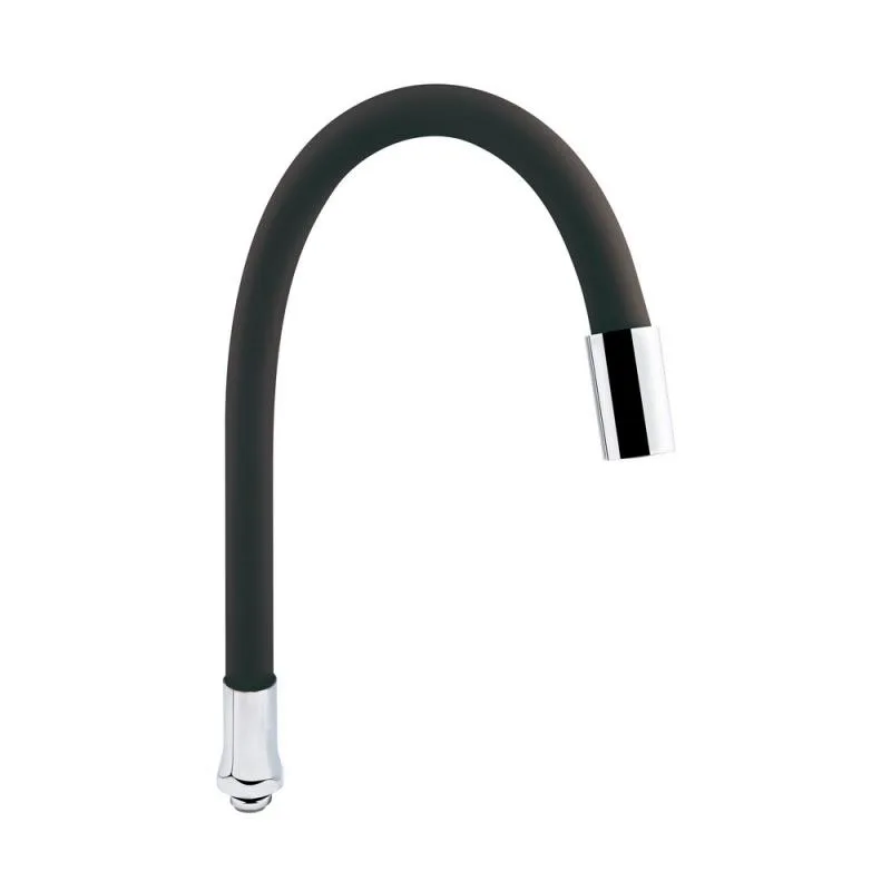 Вилив для змішувача Lidz Niagara 01 261 3/4" силумін чорний 530х60х30 мм