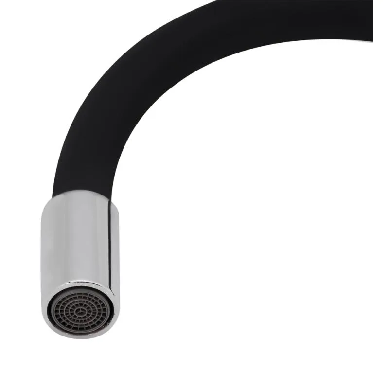 Вилив для змішувача Lidz Niagara 01 261 3/4" силумін чорний 530х60х30 мм
