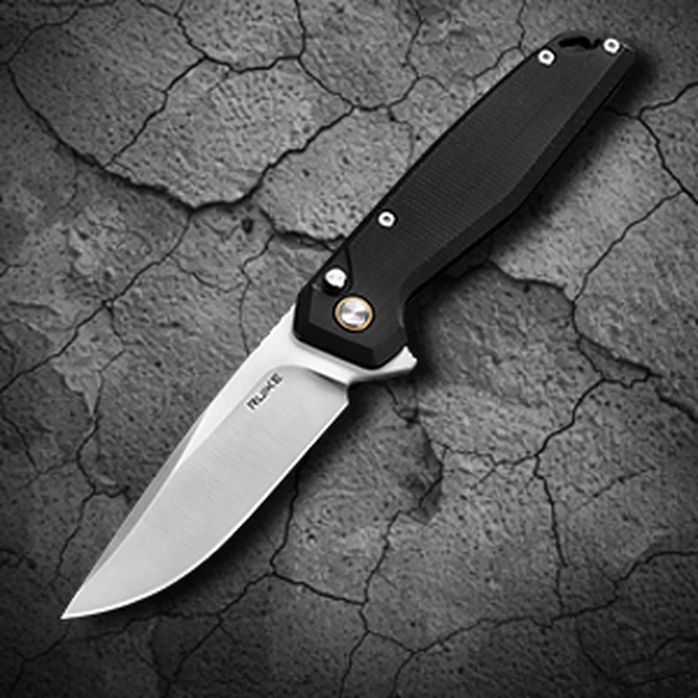 Складаний ніж Ruike G10 214 мм чорний Sandvik 14C28N