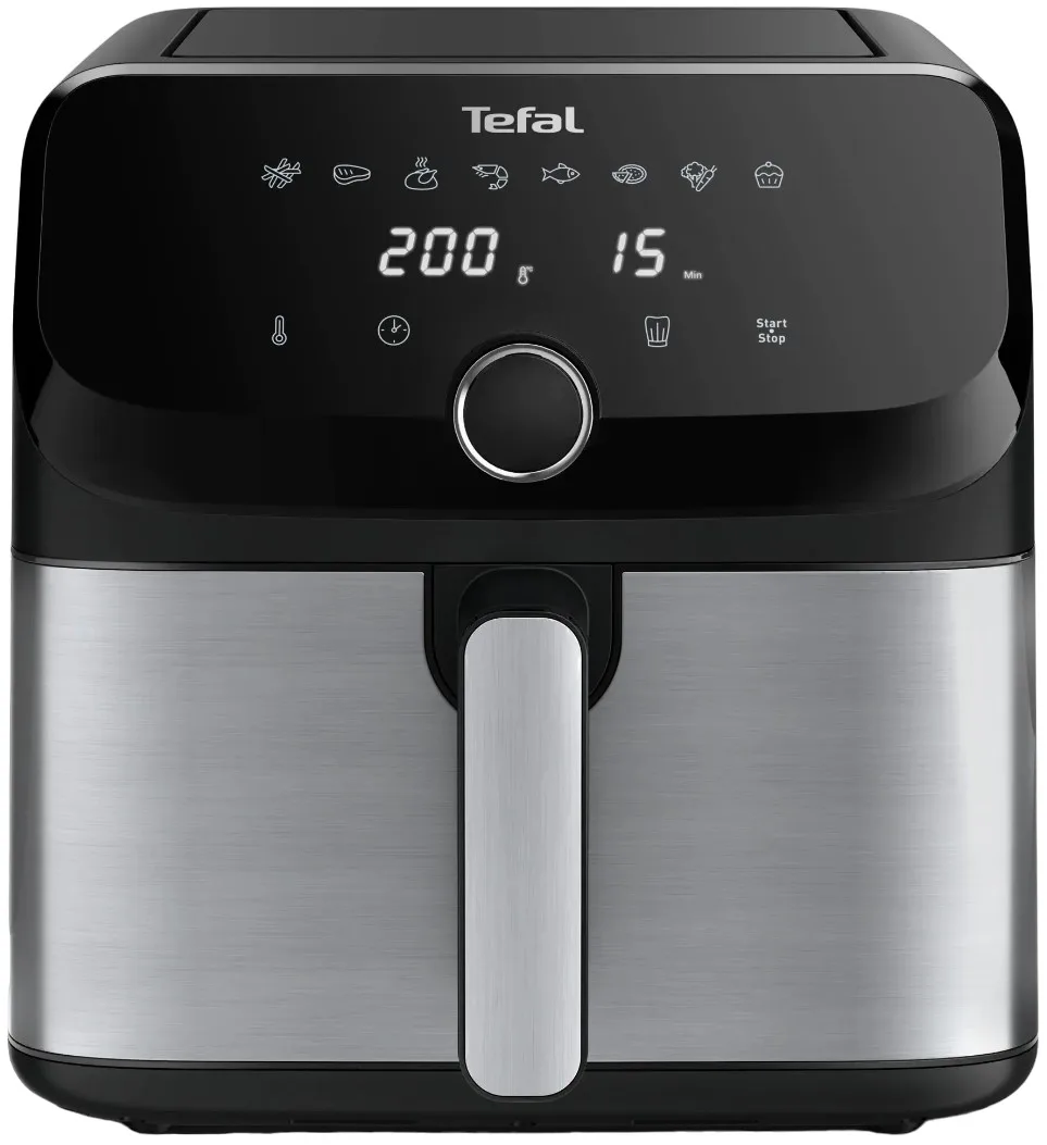 Мультипіч Tefal Easy Fry Mega, 1700Вт, 7.5л чаша, сенсорне управління, 8 режимів, пластиковий корпус, чорний.