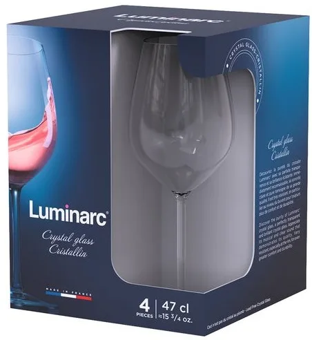 Набір келихів Luminarc 4 шт Krysta 470 мл для червоного вина