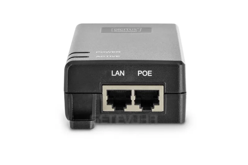 PoE-инжектор DIGITUS PoE Ultra 802.3at, 10/100/1000 Mbps, выходное напряжение макс. 48V, 60W