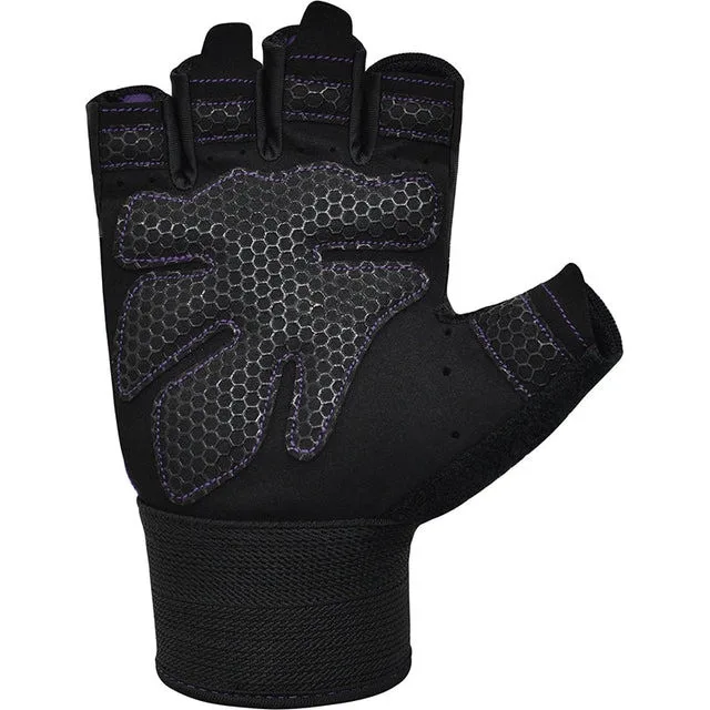 Рукавички для фітнесу RDX Amara Spandex M Фіолетові