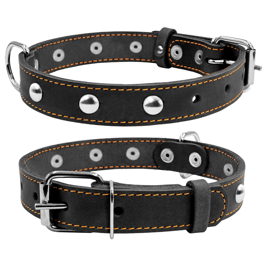Нашийник CoLLaR одинарний 20мм шкіряний чорний S 32-40 см